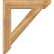 Ekena Millwork Traditional Slat Rough Sawn Bracket w/ Offset Brace, Western Red Cedar, 8"W x 36"D x 40"H BKT0806X36X40TRA06RWR - alternate 3